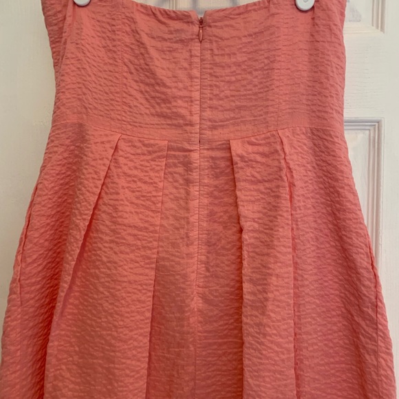 ☀️J.Crew Coral Strapless Dress☀️ - Picture 4 of 7